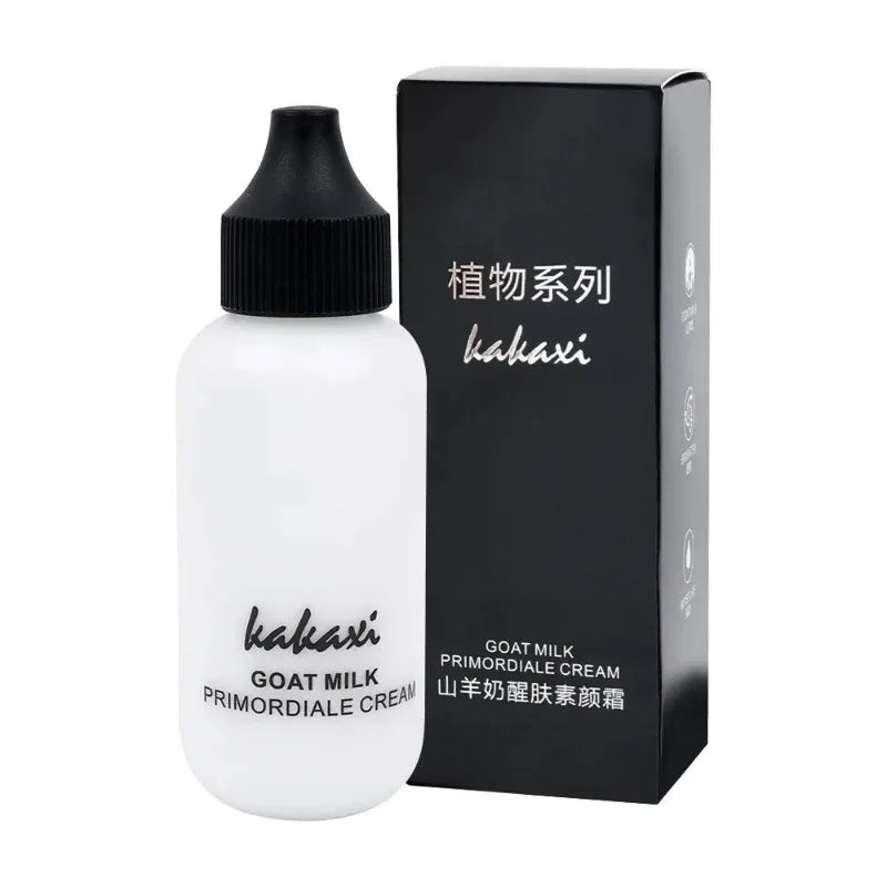 Base de maquillaje líquida de leche de cabra de 50 ml, hidratante, control de grasa, mate, corrector, resistente al agua, para el acné, maquillaje.