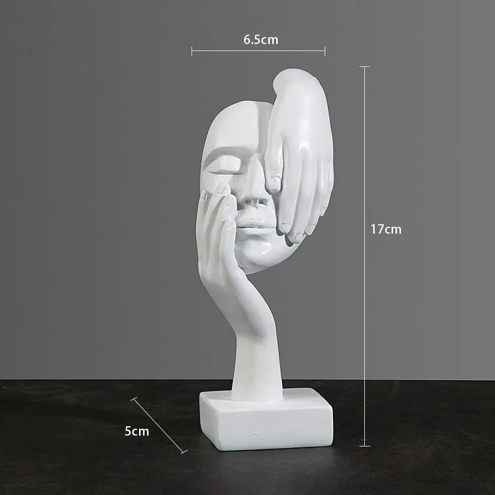 Estatua abstracta de resina, adornos de escritorio, esculturas, figuras, rostro, personaje nórdico, luz, arte de lujo, artesanías, decoración de oficina y hogar.