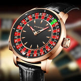 Pindu Player Gambling Series Men's Watch European Roulette Poker Game Fully Automatic Mechanical Sports Design Party Watch - Lootquake