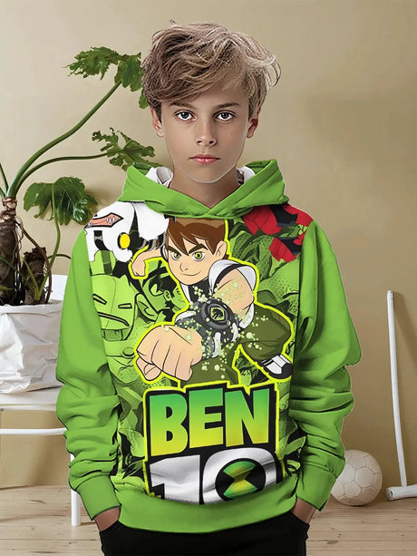 Ben 10 3D Print All Seasons Children Casual Sweatshirt Cool Pullover Tops Unisex Clothes Boy Girl Hoodies - Lootquake