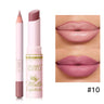USHAS,Lipstick + lip liner set, matte finish, waterproof, long-lasting and non-staining, velvet nude lip gloss