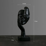 Estatua abstracta de resina, adornos de escritorio, esculturas, figuras, rostro, personaje nórdico, luz, arte de lujo, artesanías, decoración de oficina y hogar.