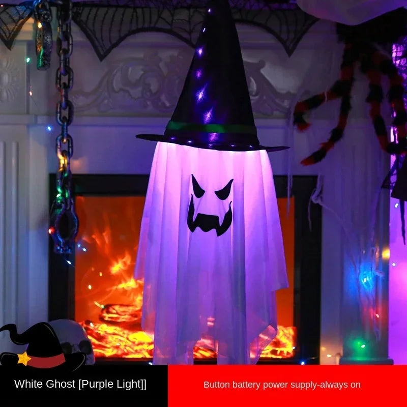 Décoration d'Halloween à suspendre, citrouille lumineuse, magicien, déguisement pour enfants, accessoires de fête effrayants, vitrine européenne, décoration de vacances