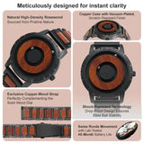 EUTOUR-Men's Solid Wood Magnetic Watch Luxury Sports Quartz Waterproof Watch Original Fashion Business Casual Watch - Lootquake
