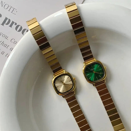 2024 Hot Brand Stainless Steel Strap Watch Women Luxury Gift Quartz Wristwatch Student Fashion Simple Square Quartz Watches - Lootquake