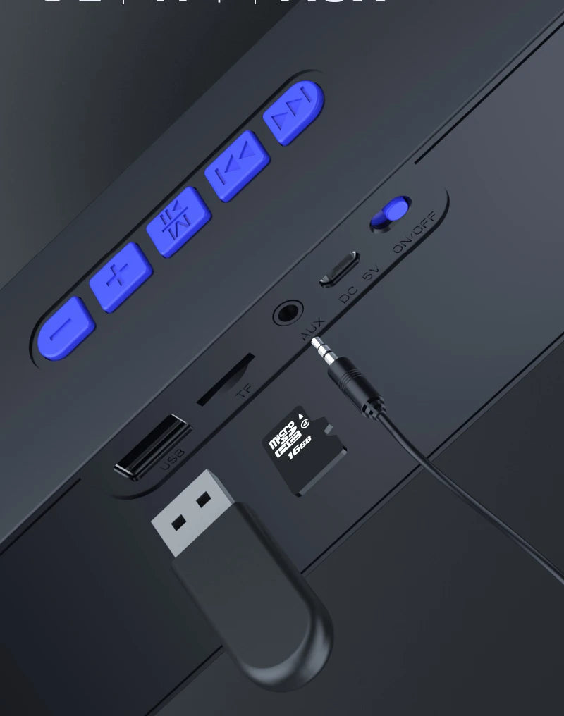 S11 Altavoz Bluetooth Pequeño Reproductor de Música Estéreo USB Tarjeta TF Hogar Deportes al Aire Libre Portátil Teléfono Móvil Coche Subwoofer Batería Grande