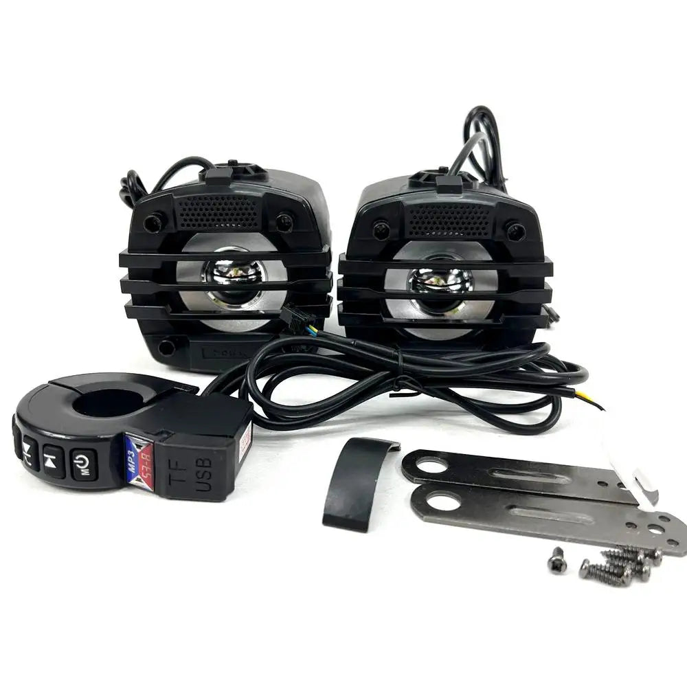 Haut-parleur Bluetooth pour moto, système audio HiFi universel 12-80 V, résistant aux intempéries, pour guidon