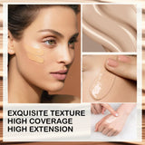 Base de maquillaje líquida BEAUTY GLAZED, textura sedosa, cobertura total, control de grasa ligero, larga duración, base natural impecable.