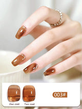 1-12PCS 12ML Ice Clear Amber Gel Nail Polish 2025 Autumn and Winter Popular White Transparent Caramel Color Nail Gel Nail Art