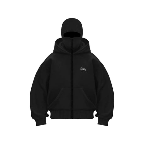 Autumn Solid Color Ninja Turtleneck Hoodies For Men Y2K Vintage Fleece Sweatshirts Hip Hop Japanese Streetwear Oversized Hoodie - Lootquake