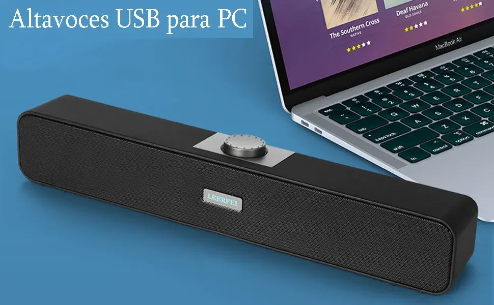 Bluetooth Soundbar Speaker 3W*2 Dual Bass 360° Stereo Wired & Wireless USB Powered HiFi Audio for PC TV