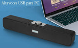 Bluetooth Soundbar Speaker 3W*2 Dual Bass 360° Stereo Wired & Wireless USB Powered HiFi Audio for PC TV