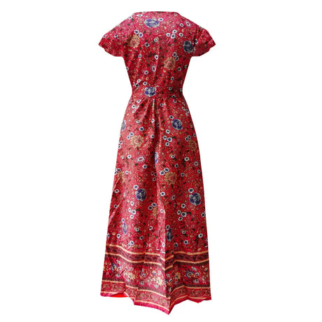 2024 Summer Leisure Hot Sale Holiday Printed Dress Sexy Long Dress Women's Wear - Lootquake