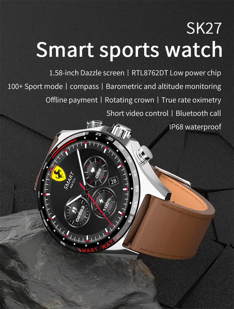 2024 New Outdoor Sports GPS Smart Watch Men Bluetooth Call HD Smartwatch Health  Monitoring Compass IP68 Waterproof Watches Men - Lootquake