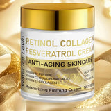 Crema de colágeno con vitamina A, crema facial de colágeno, reafirmante, hidratante de día y de noche, adecuada tanto para hombres como para mujeres.