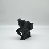 3D Printed, The Thinker Statue Sitting on Toilet, Durable Plastic, Humorous Bathroom Desktop Office Decor, Unique Design