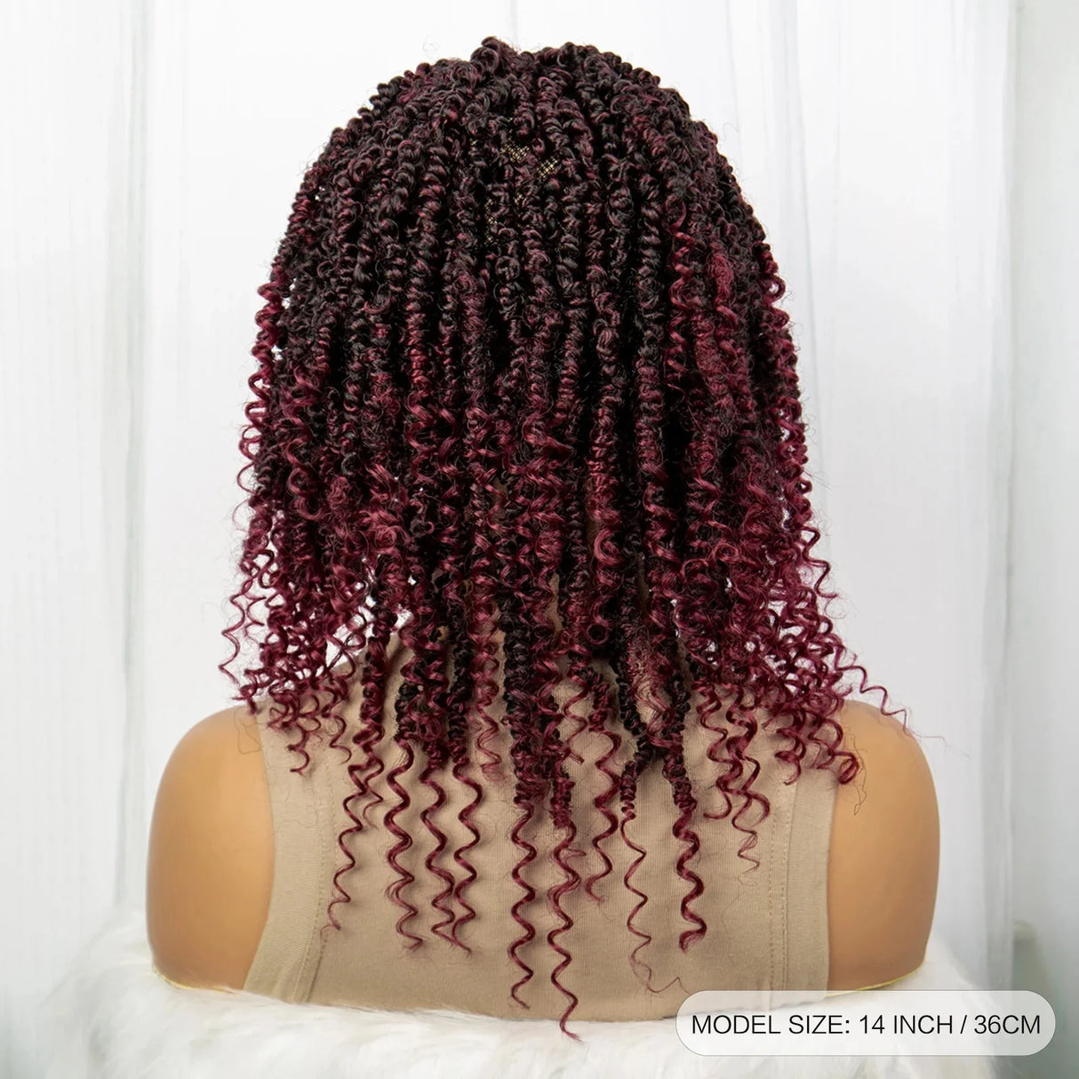 1B/27 Short Passion Twist Lace Front Wig | Knotless Braids | Baby Hair | Synthetic Twist Spring Wig