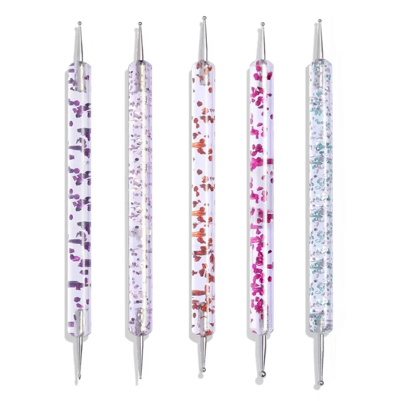 7/9/11/15/25MM Nail Liner Brush Set UV Gel Nail Brushes Kits 5pcs French Stripe Line Painting Drawing Flower Pen Manicure Tools