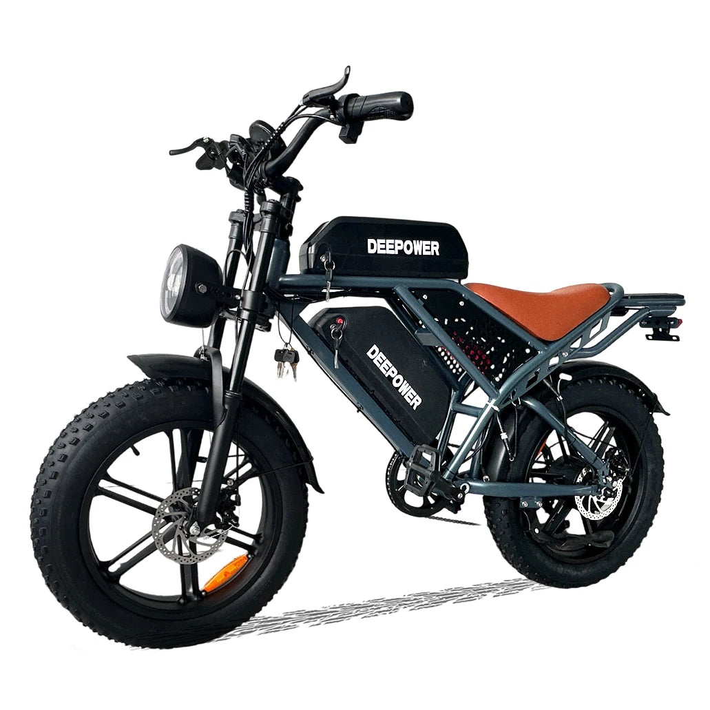 Vélo électrique tout-terrain pour adulte, 1000 W, 48 V, 60 Ah, vitesse maximale de 55 km/h, pneus larges de 20 pouces