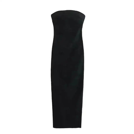 TRAF Off Shoulder Denim Dress Woman Blue Corset Long Dress Women Midi Bodycon Dresses For Women 2023 Elegant Party Dresses - Lootquake