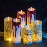 Bougie électronique amusante pour Halloween, décoration d'intérieur, lampe LED, arrangement créatif, veilleuse