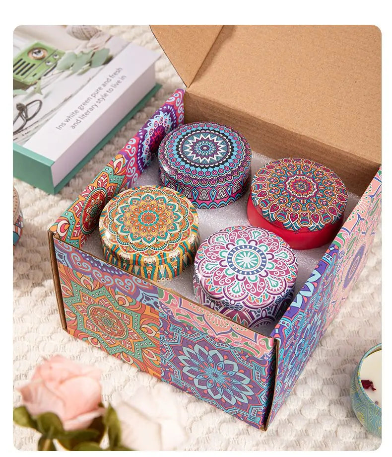 Velas aromáticas de osmanthus y gardenia con pétalos. Pequeñas velas aromáticas románticas para cumpleaños de niñas. Aromaterapia para el hogar.