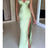 Fashion Sexy Satin Backless Camis Dress Spaghetti Strap Split Hem Silk Y2K Bodycon Casual Lace-up Summer Evening Long Dress 2024 - Lootquake