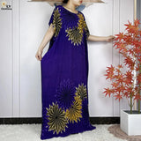 2024 Latest Muslim Sets Women Clothing Cotton Floral Loose Dashiki Long Dress African Abaya Dubai Traditional Islamic Clothing - Lootquake