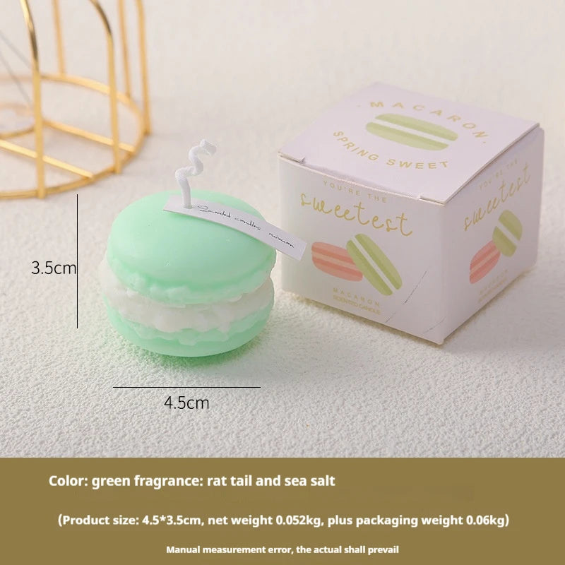 Velas de aromaterapia con diseño creativo de macarrones (2025), colección de fragancias para el hogar, adornos decorativos, regalos de Navidad y cumpleaños.