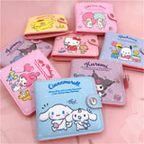 Kawaii Hello Kitty Cinnamoroll My Melody Kuromi Sanrio New Pu Casual Money Bag Coin Purse Card Holder Wallet With Buttons - Lootquake