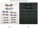 Halloween 3D Luminous Bats Decoration Plastic Bat Wall Stickers for Home Window Decor Yard Sign Outdoor Lawn Spooky Party