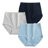 3Pcs/Set Cotton Panties Women Seamless Underwear High Rise Panties Comfort Solid Color Female Underpants Sexy Lingerie M-XXXL