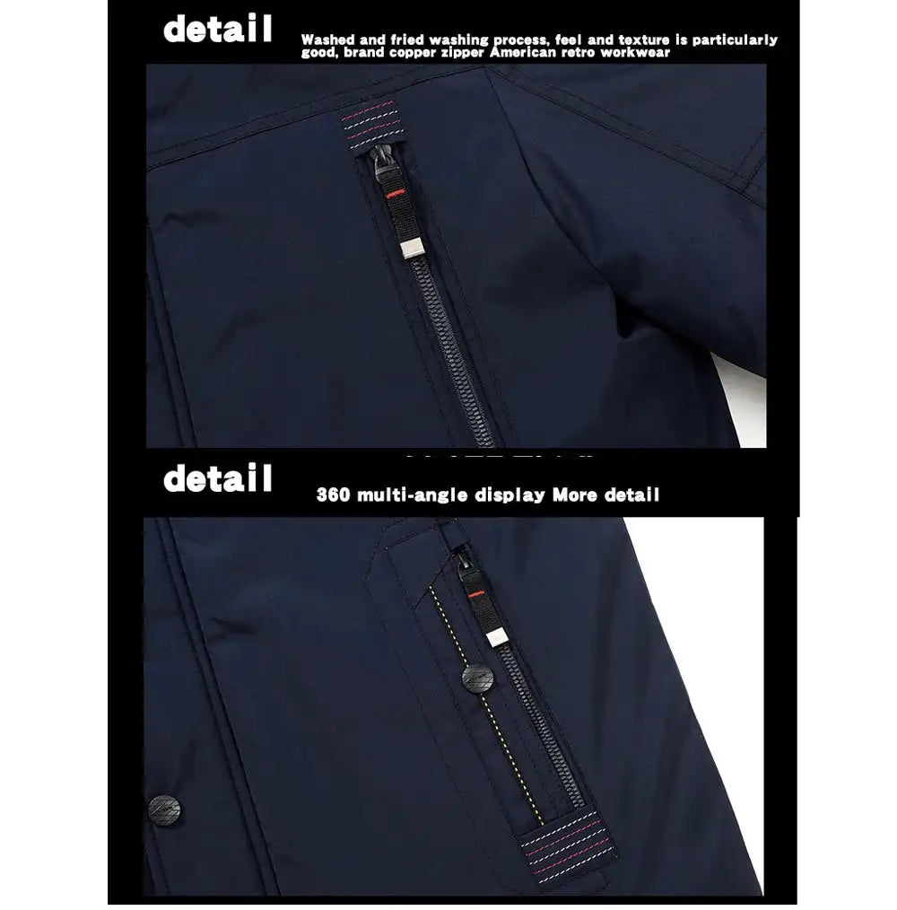 Winter Men Long Snow Hooded Parkas Man Mountain Ski Thermal Coats Men -30 Degree Thicken Windbreaker Down Padded Jacket Clothing - Lootquake