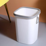 Poubelle 8 L avec couvercle bleu pour cuisine et salle de bain, petite poubelle carrée en polypropylène pour le recyclage des déchets de papier et des ordures ménagères