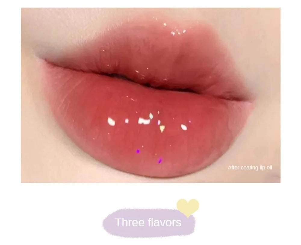 Fruity Crystal Jelly Lip Oil Hydrating Plumping Lip Coat for Lipstick Clear Lip Plumper Serum Tint Lips Care Makeup Cosmetic