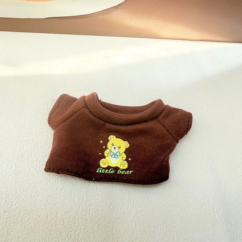 Vêtements de poupée Labubu, ensemble de police, t-shirt d'été, poupées Labubu I II Idol 15/17 cm, vêtements assis, accessoires de fête, cadeaux DIY