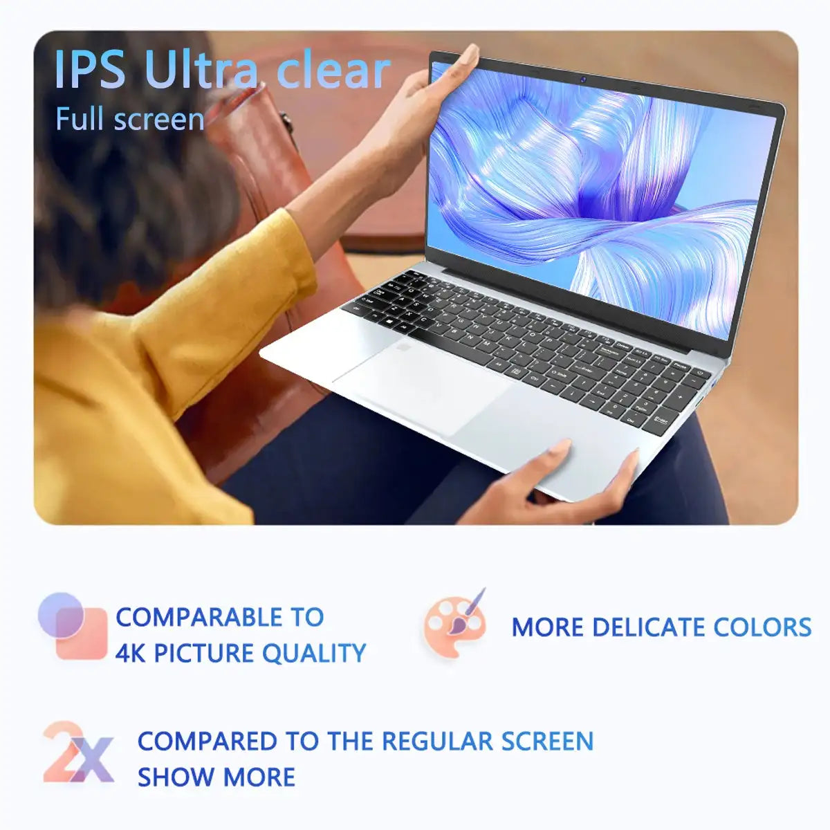 15.6 inch Business Laptop Intel N95 16GB RAM 1024GB SSD Cheap Portable Laptop With Fingerprint Bluetooth Camera for PS Office - Lootquake