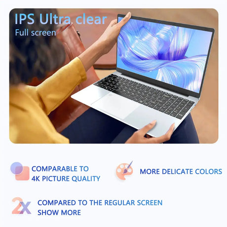 15.6 inch Business Laptop Intel N95 16GB RAM 1024GB SSD Cheap Portable Laptop With Fingerprint Bluetooth Camera for PS Office - Lootquake
