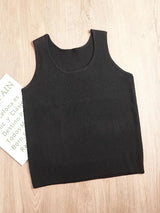 Top Women's loose-fitting striped, spicy Casual Sleeveless Top with round neckline and off-the-shoulder outdoor tank top, summer - Lootquake