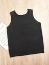 Top Women's loose-fitting striped, spicy Casual Sleeveless Top with round neckline and off-the-shoulder outdoor tank top, summer - Lootquake