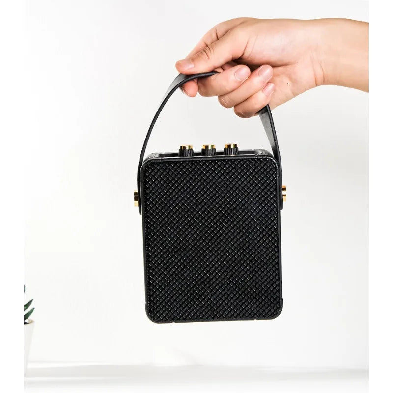 Altavoz Bluetooth inalámbrico pequeño, portátil, para exteriores, con barra de sonido de graves