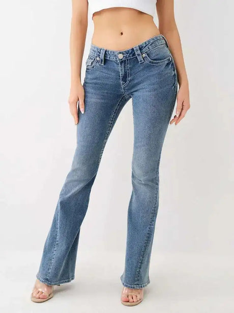 Sexy Women Pencil Leggings Jeans American Retro Trend Harajuku Hip Hop Pocket Embroidered Slim Jeans Low Waist Y2k Denim Pants - Lootquake