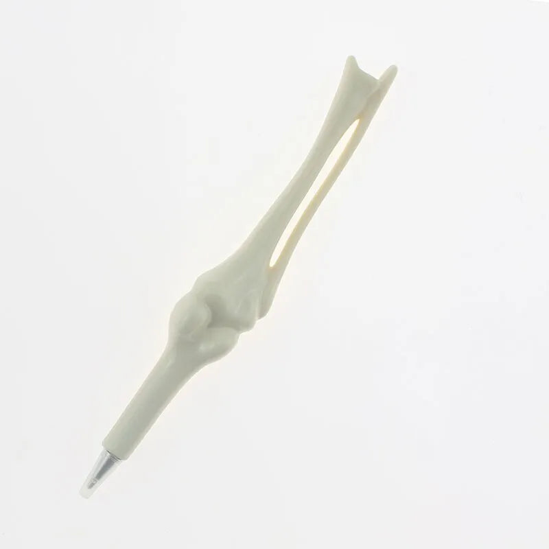 1 bolígrafo creativo Lytwtw's con forma de hueso humano, divertido material escolar y de oficina, regalo novedoso, recompensa, bonito recambio Kawaii.