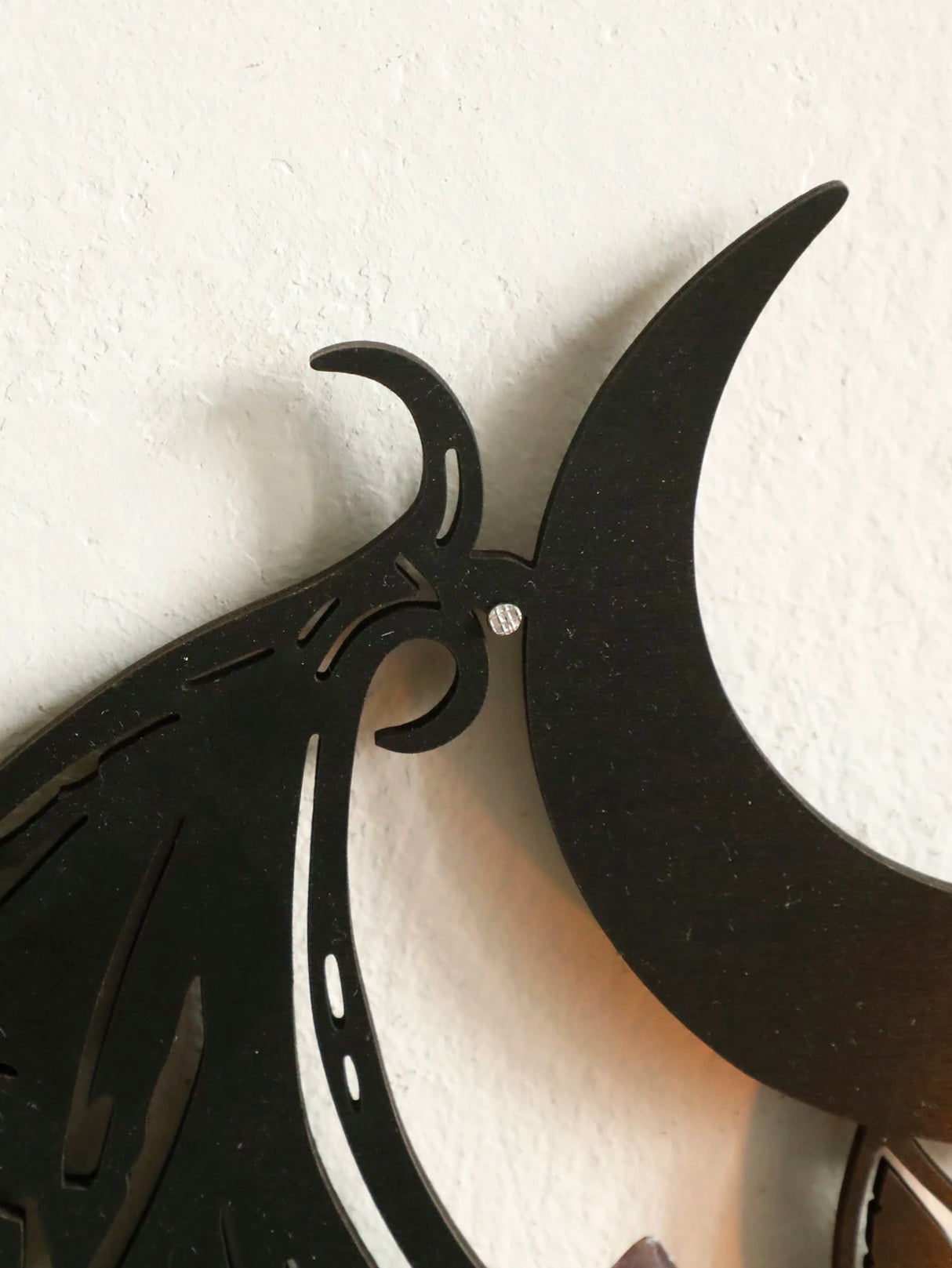 Étagère murale en bois noire pour Halloween, motif gothique chauve-souris et lune, étagère flottante creuse, support en cristal, décoration d'intérieur gothique, décoration de chambre de sorcière