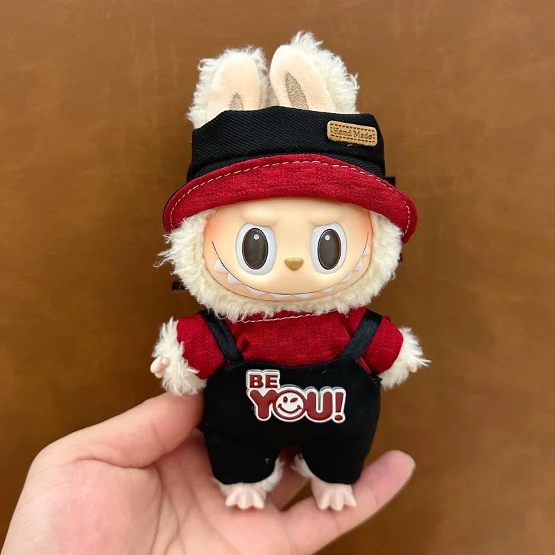 Ropa de bebé Labubu de 17 cm, conjunto de falda y caja ciega para muñecas Labubu, bonito juguete para vestir, regalo para festivales, regalo de cumpleaños, bonito regalo para fiestas.
