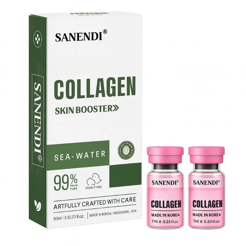 Polvo facial hidratante con ácido hialurónico Sanendi COLLAGEN, solución hidratante para piel de vidrio.