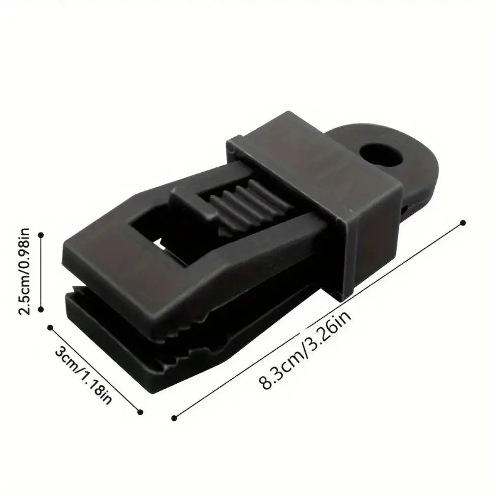 10pcs outdoor tent awning windproof fixing clips Outdoor wind rope buckle is added with pull point hanging buckle plastic clips - Lootquake