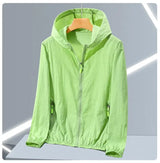 2023 Summer Men's Windbreaker Big Size Sun Protection Clothing Korean Style Ultra-thin Streetwear Zipper Hooded Jackets Man - Lootquake