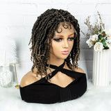 14" Knotless Butterfly Locs Lace Front Wig | Synthetic Dreadlock Braids | Black Women