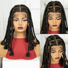 Blonde 12 Inch Synthetic Braided Wigs | Transparent Full Lace Bantu Knotless Box Braids with Baby Hair for Black Women